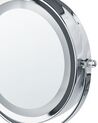 Kosmetické LED zrcadlo ø 26 cm stříbrné/bílé SAVOIE_847907