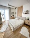 Béžová posteľ s úložným priestorom 180 x 200 cm RENNES_880955