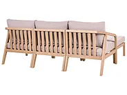 Garden Sofa with Ottoman 3 Seater RIVELLO Acacia Wood Light Brown_1156336