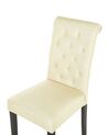 Set of 2 Fabric Dining Chairs Cream VELVA_781868