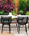 Set of 4 Garden Chairs PESARO Black
