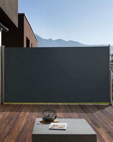 Garden Side Awning Retractable 160 x 300 cm Graphite Grey DORIO