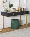 Home Office Desk / 2 Drawer Console Table Black with Gold WESTPORT_809728