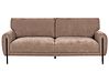 Sofa 3-Sitzer SKARO Chenillegewebe Braun
