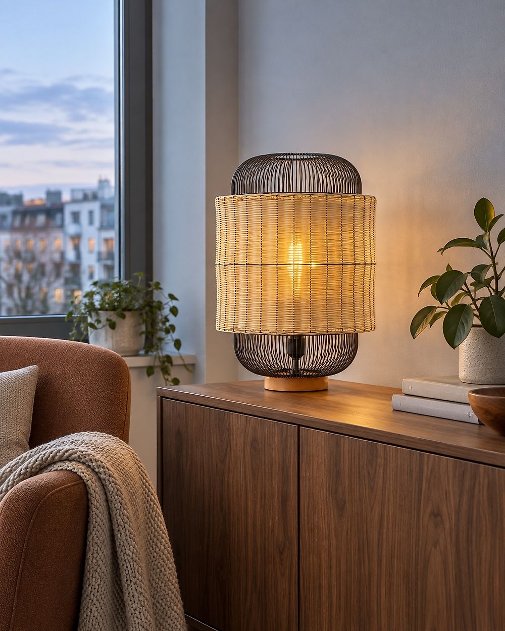 Table Lamp TANGANYIKA Rattan Natural