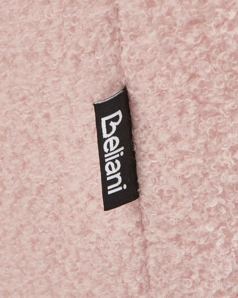 Poltrona Wingback VEJLE con poggiapiedi Bouclé Rosa pastello_966601