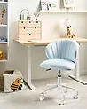 Desk Chair CHEERFUL Velvet Light Blue
