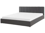 Ottoman Bed DREUX Faux Leather Dark Grey 180 x 200 cm (EU Super King)_793203