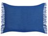 Set di 2 cuscini decorativi cotone blu marino 35 x 50 cm MABA_940210