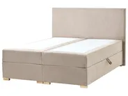 Boxspringbett mit Stauraum MAJOR Stoff Taupe 140 x 200 cm_1028152