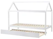 Kids Trundle Bed Pine Wood CRILLON 90 x 200 cm (EU Single) White_961918