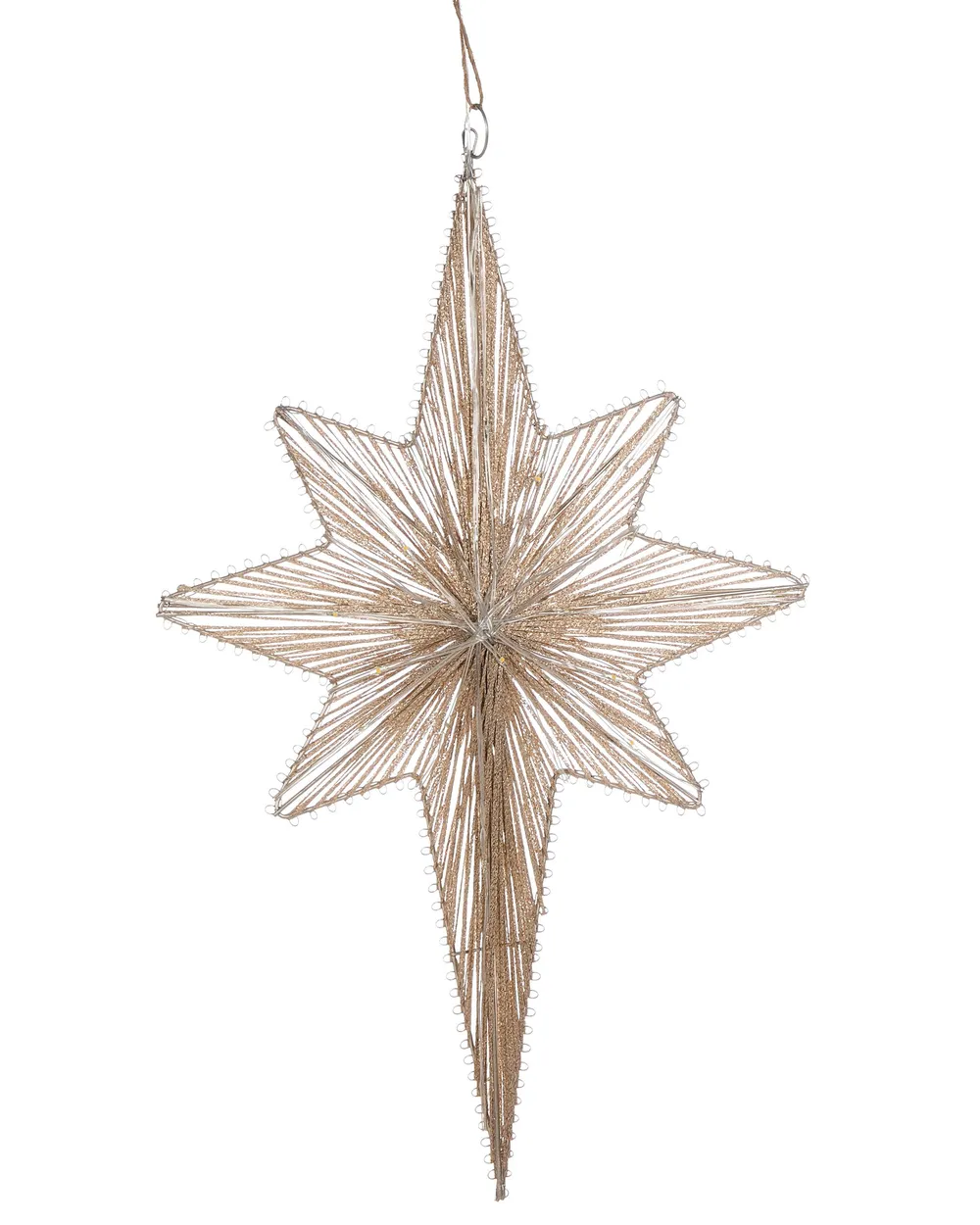 Set di 2 decorazioni da appendere BLASJON 30/47 cm Stella Oro_1018730