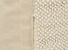 Almofada de chão em algodão creme e castanho 70 x 70 x 15 cm JOARA_880078