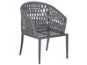 4 Seater Metal Garden Dining Set Grey LIPARI_808193