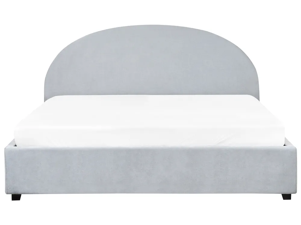 Ottoman Bed VAUCLUSE Chenille Light Blue 180 x 200 cm (EU Super King)_968804