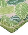 Set di 8 sedie da giardino legno di acacia chiaro con cuscini verde SASSARI II_923953