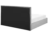 Bett mit Stauraum LORIENT Samtstoff Hellgrau 160 x 200 cm_827080