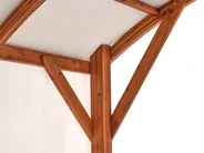 Gazebo SCOPELLO 303 cm 300 cm Fir Wood Brown/ Beige_967146