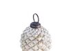 Set of 6 Glass Baubles Off-White LAITON_899337