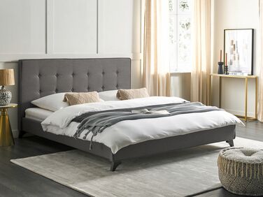 Fabric EU Super King Bed Grey AMBASSADOR