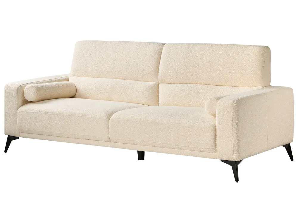 Sofa 3 Seater ANGE Boucle Off-White_941396