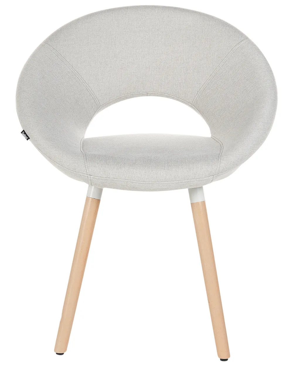 Set di 2 sedie da pranzo ROSLYN Tessuto Grigio chiaro_1065221