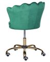 Krzesło biurowe regulowane welurowe zielone MONTICELLO II_851691