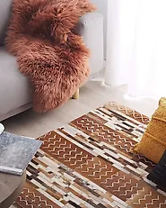 Tapis HEREKLI Marron 160 x 230 cm Cuir_1177449