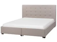 Bett mit Schubladen LA ROCHELLE Stoff Hellgrau 160 x 200 cm_745670