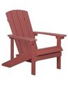 Chaise de jardin rouge avec repose-pieds ADIRONDACK_809678
