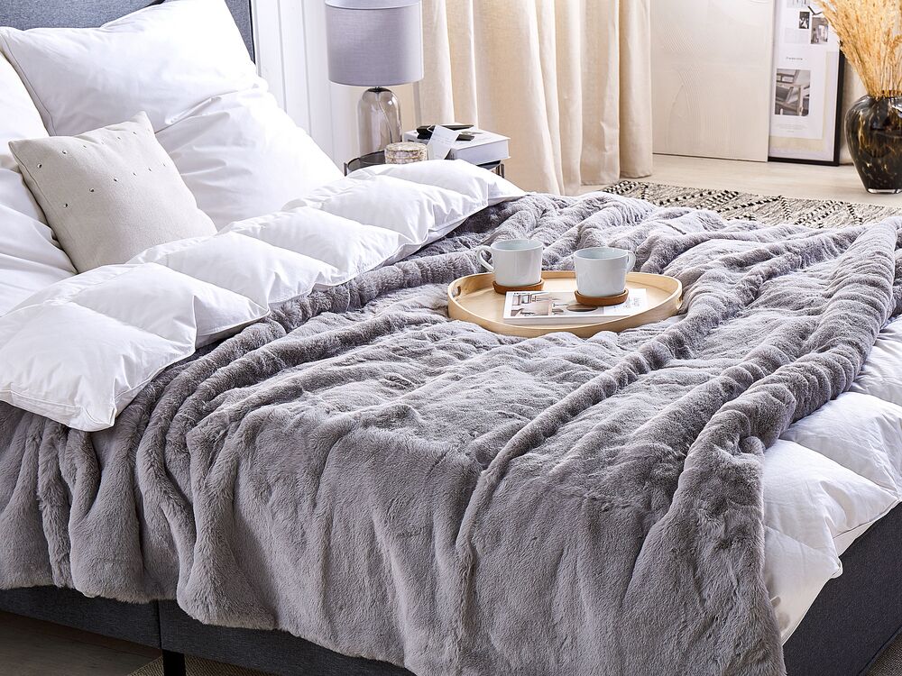 Blanket CHAAB 200 x 220 cm Light Grey