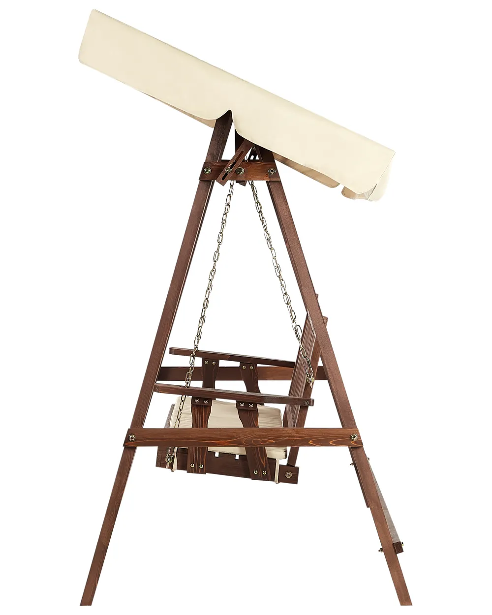 Patio Swing CAVIOLA Spruce Wood Dark Brown_958922