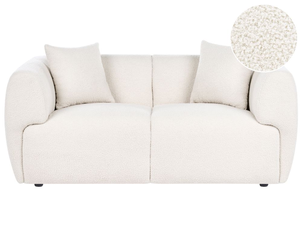 Sofa dla 2 osób VALBY Boucle Złamana biel