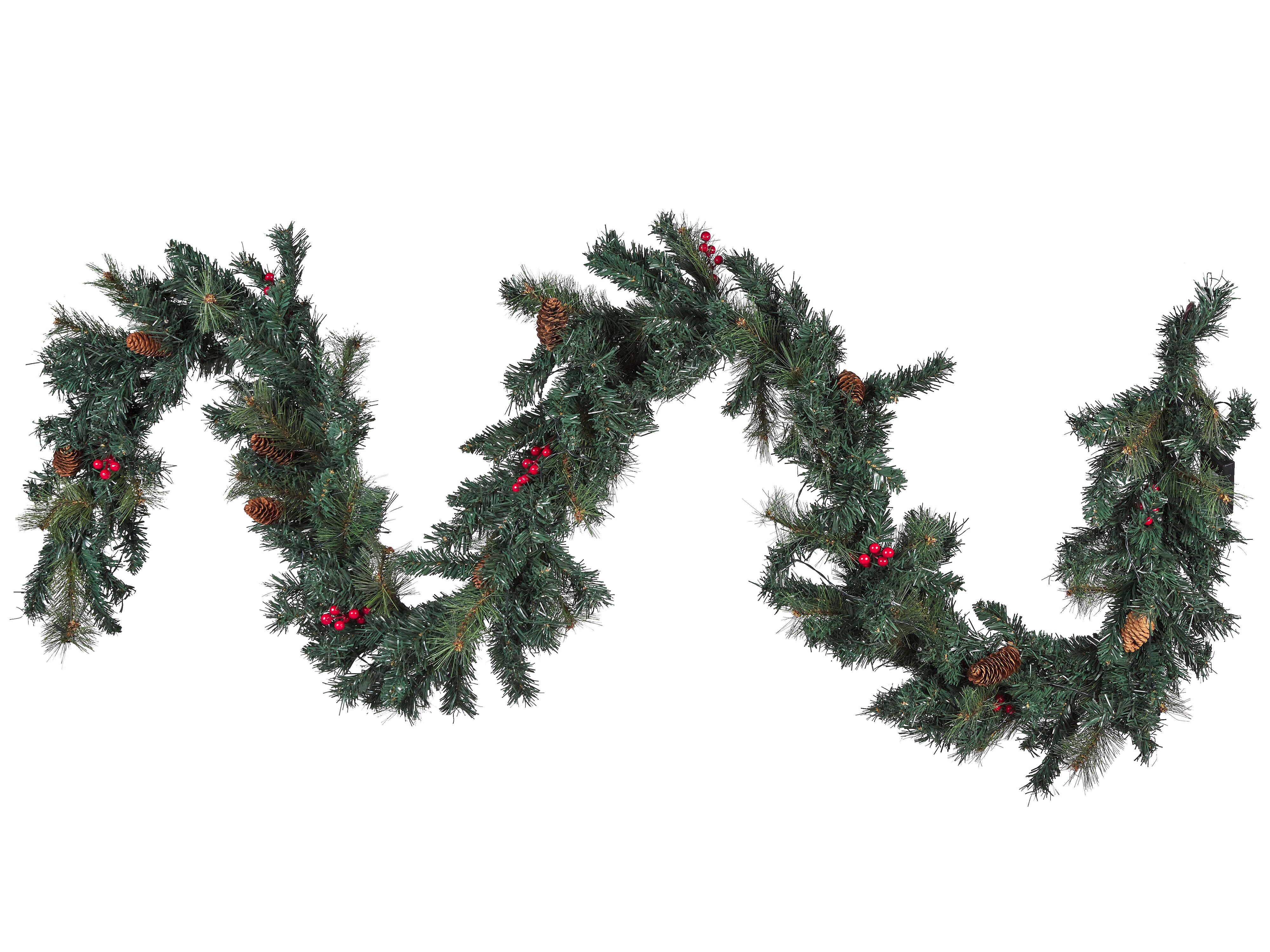 Weihnachtsgirlande grün mit LEDBeleuchtung 270 cm TENALA Beliani.de