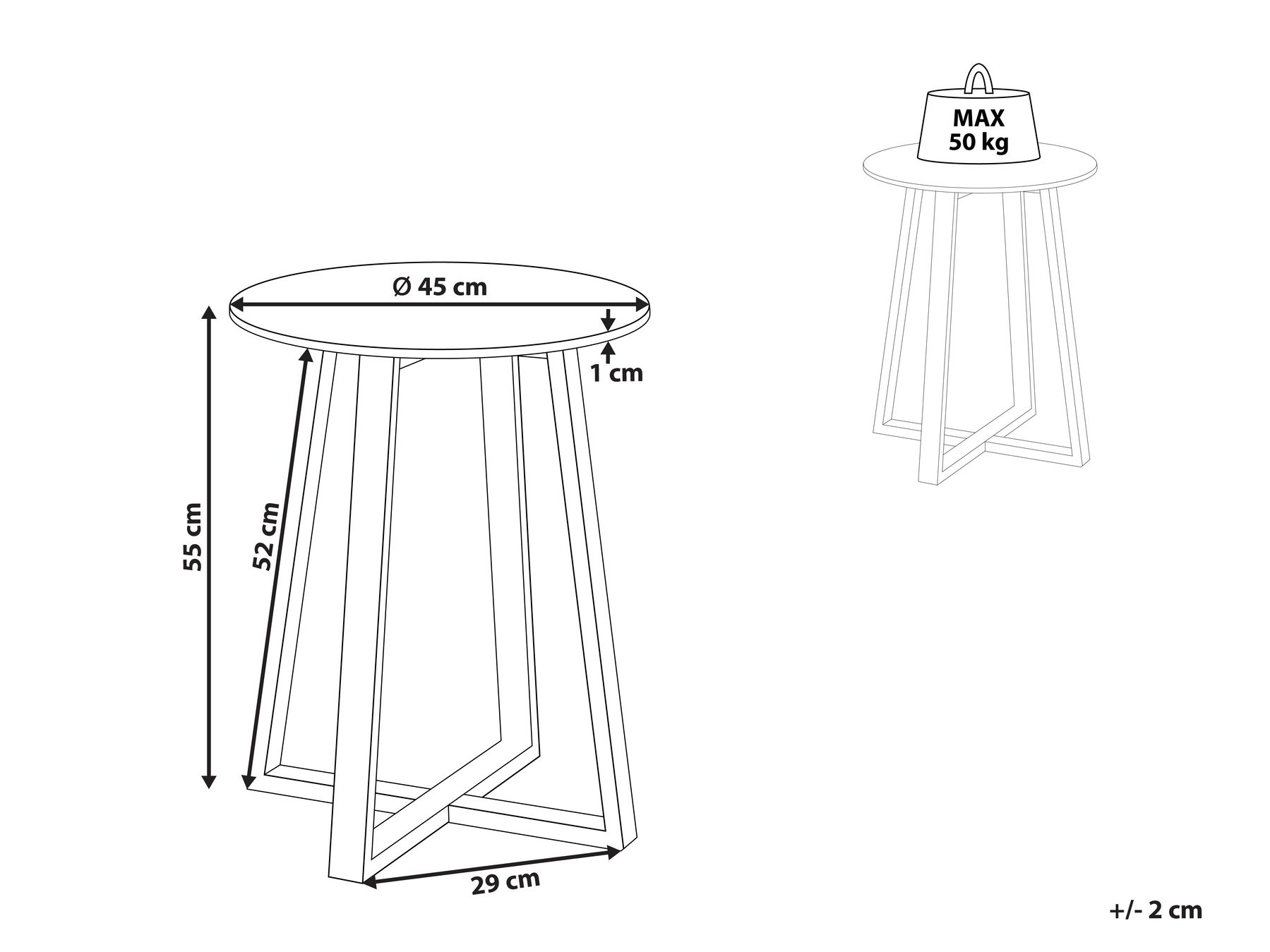 Side Table Ceramic Black and White IVINS_937165 Side Table Ceramic Black and White IVINS_937165