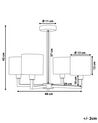 Hängelampe weiss 4-flammig Trommelform SHAPKINA _720125