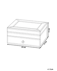 Szkatułka na biżuterię KOFI Szkło Lustrzany srebrny_783334