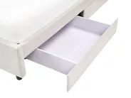 Bett mit Schubladen ohne Kopfteil PRADES Stoff Hellbeige 140 x 200 cm_996129