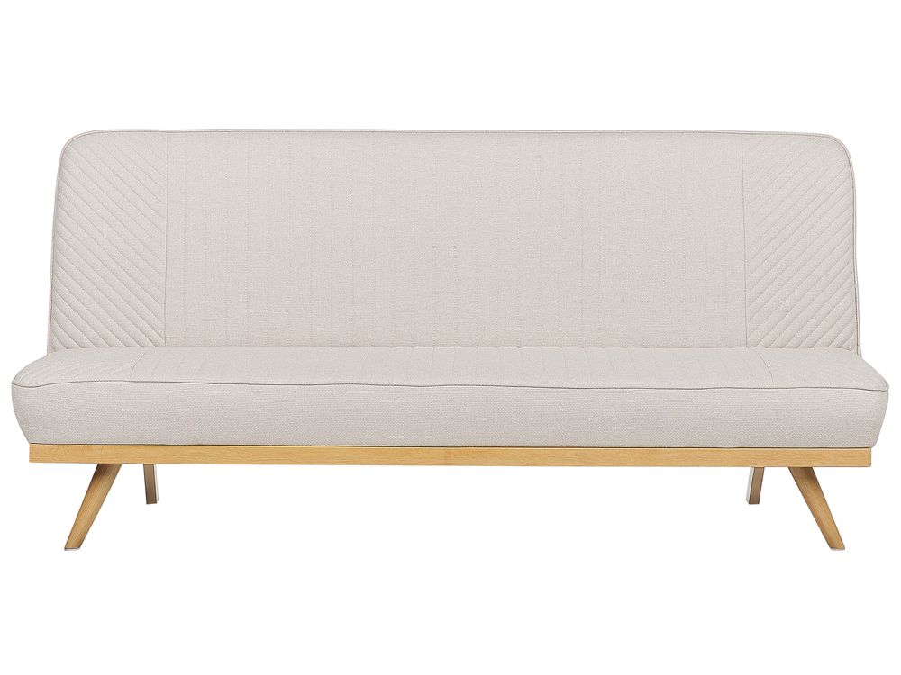 Canapé-lit 2 places KALFAFEL Tissu Beige clair