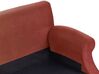 3 Seater Fabric Sofa Red EIKE_918835