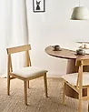 Conjunto de 2 sillas de comedor ISLE Madera Marrón claro/Beige