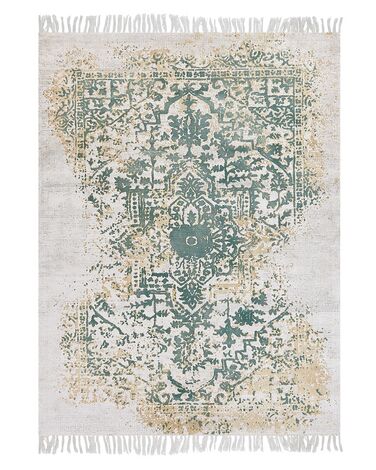 Orientalisk matta 140 x 200 cm beige och grön BOYALI
