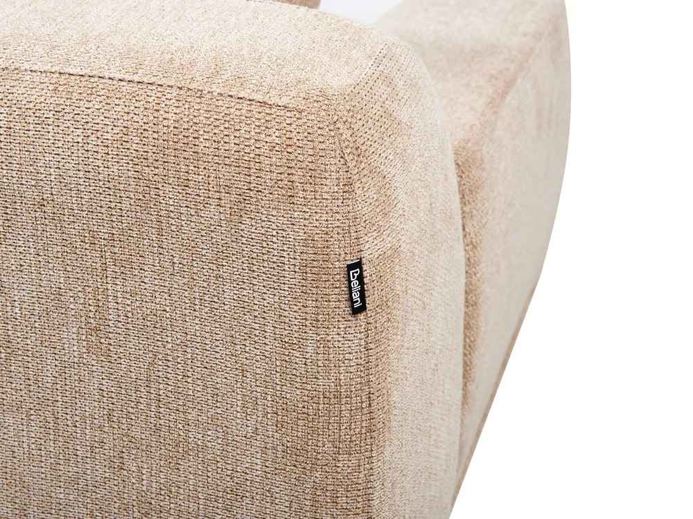 Corner Sofa 3 Seater HOLT with Ottoman Fabric Beige Left Hand_960668