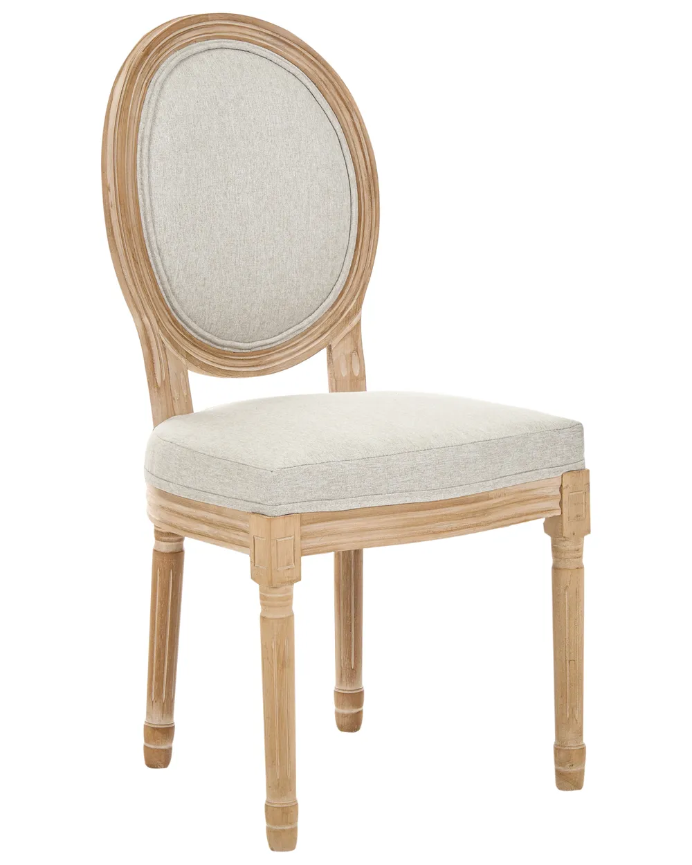 Conjunto de 2 cadeiras ALBANZA Tecido Castanho claro/Creme_1090731