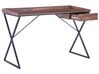 Psací stůl se zásuvkou 120 x 54 cm tmavé dřevo/černý NOXON_824539