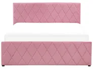 Ottoman Bed ROCHEFORT Velvet Pink 140 x 200 cm (EU Double)_857419