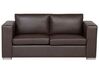 Leather Living Room Set Brown HELSINKI_740931