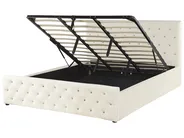Ottoman Bed AMIENS Velvet Light Beige 180 x 200 cm (EU Super King)_791264