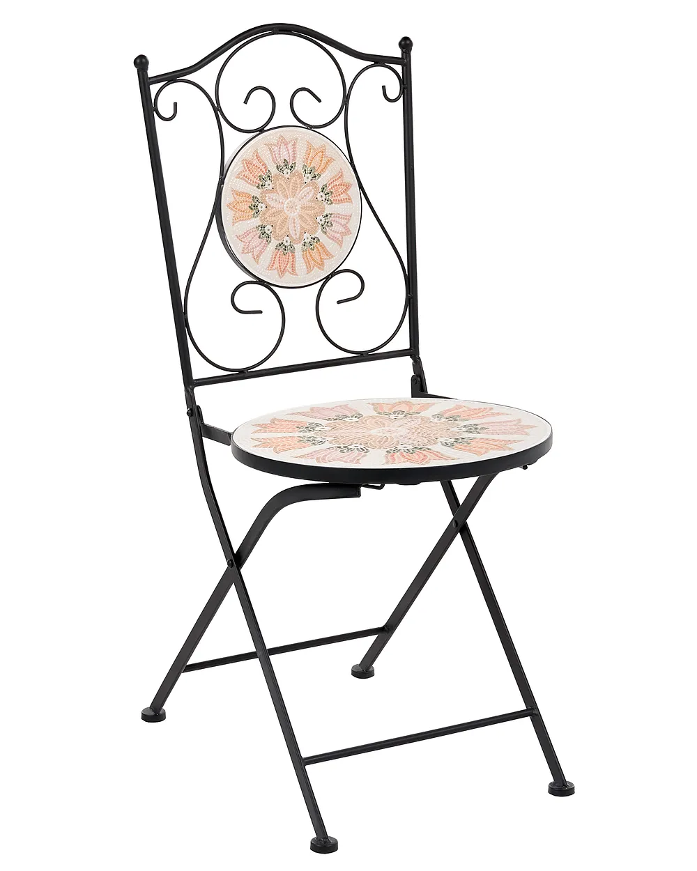 Set de 2 scaune de grădină SETTALA Pliabil Metal Multicolor_1155780
