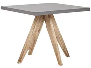 Garden Dining Set 4 Seater OLBIA with Cushions Concrete Black_809629